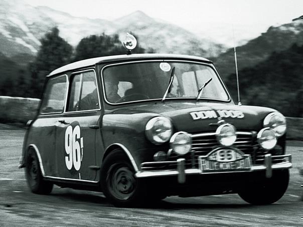 Mini Cooper bei der Rallye Monte Carlo 1965 